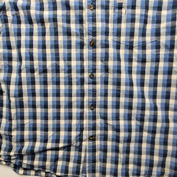 Carhartt Mens XL Blue Plaid Shirt Short Sleeve Relaxed Fit Casual Button Down - Picture 2 of 9